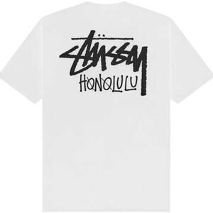 Stussy Honolulu Chapter White Short Sleeve T Shirt Mens XL 3903970 NWT